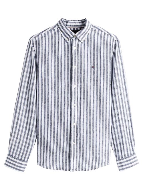 Camicia uomo azzurra/bianca in lino Tommy Hilfiger | MW0MW385810A5